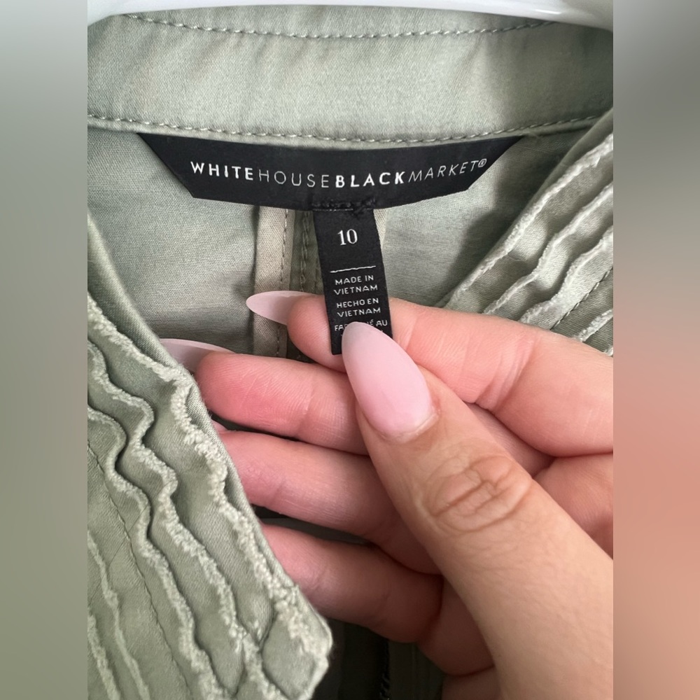WHBM Raw edge military jacket size 10 - Picture 7 of 9